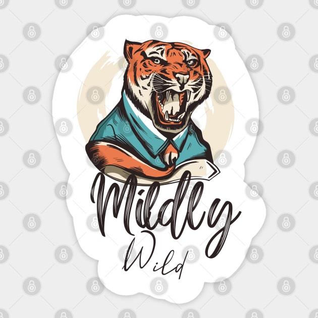 Big cat tiger Sticker by ArtRoute02